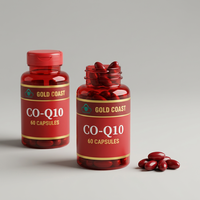 Capsules de Coenzyme Q10 en gélules molles OEM ODM, 60 capsules, complément nutritionnel, soutien antioxydant, marque privée