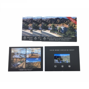 Bán buôn 5 inch A4 công suất lớn <span class=keywords><strong>LCD</strong></span> video Brochure cuốn sách handmade thẻ kinh doanh với động vật phong cách thiết kế logo làm từ giấy - Product Image 5