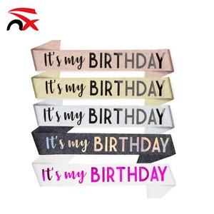 Cinturón de Lentejuelas Brillantes para Celebrar <span class=keywords><strong>Cumpleaños</strong></span>, Cinturón con la Frase 'Es <span class=keywords><strong>mi</strong></span> <span class=keywords><strong>Cumpleaños</strong></span>', Decoración para Fiestas de <span class=keywords><strong>Cumpleaños</strong></span> - Product Image 1
