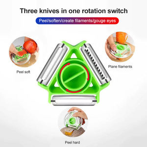 Râpe à pommes de terre en acier inoxydable, concombre, carottes, éplucheur rotatif, légumes, fruits, trancheuse multifonctionnelle - Product Image 6