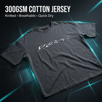 T-shirt pour homme en jersey 100% coton 300GSM personnalisé, coupe classique, col rond, impression numérique streetwear