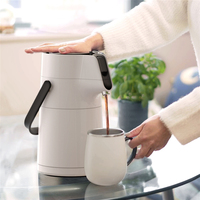 Vente Flash Transfrontalière : Tasse de Bureau Portable en Aluminium Double Couche de Haute Qualité, Grande Capacité 2,2 L, Isolation Thermique 6-12 Heures