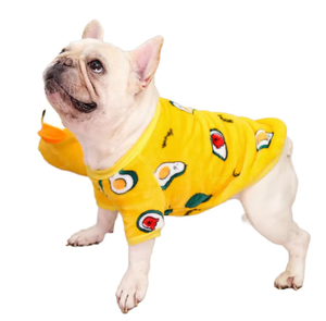 TongMao Pyjama chaud d'hiver pour <span class=keywords><strong>chiot</strong></span> bouledogue français à deux pattes en velours corail à imprimé léopard Vêtements pour animaux de compagnie Vêtements pour chats - Product Image 1