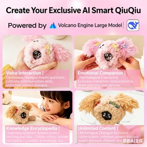 NOUVEAU Lancement! SANJOYO Boîte Mystère Peluche IA pour Filles - Cadeau Idéal, Jouet Interactif Intelligent avec Voix et Yeux LED, Animal Virtuel Surprise Rechargeable - Product Image 3