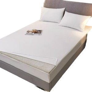 แผ่นรองนอนถักแบบกันน้ำ 100% ระบายอากาศได้ดี พร้อมผ้าคลุมที่นอนแบบมีซิป ป้องกันไรฝุ่นและแบคทีเรีย - Product Image 1