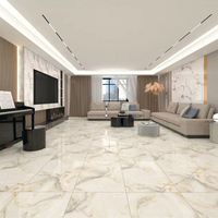 Carrelage de Sol Antidérapant de Luxe en Grès Cérame Pleine Masse Effet Marbre 1200x600 pour Hôtels, KTV, Restaurants, Villas et Chambres d'Hôtes