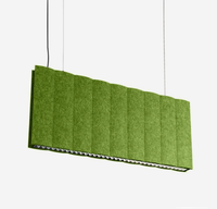 Lampe suspendue modulaire en feutre pour animaux de compagnie, style européen, salle de réunion, bureau, intérieur, grand abat-jour, gris
