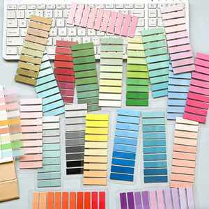 20 piezas (4000 hojas) de pestañas adhesivas para marcar páginas, estilo Morandi, de colores, reescribibles y reposicionables, para libros e índices. - Product Image 1