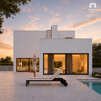 Villa de luxe préfabriquée sur deux étages de 40 pieds, maisonnette de 2, 3 ou 4 chambres pour projets hôteliers et complexes de villégiature