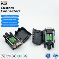Conector D-SUB DB9 Macho sin Soldadura, Adaptador de Terminal para Aplicaciones PCB/FPC, Carcasa de ABS con Clasificación IP66
