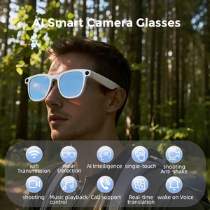 Lunettes de soleil intelligentes avec traduction IA ChatGPT, caméra 8,0 Mpx et technologie de stabilisation de capteur 6 axes pour les voyages d'affaires féminins - Product Image 2