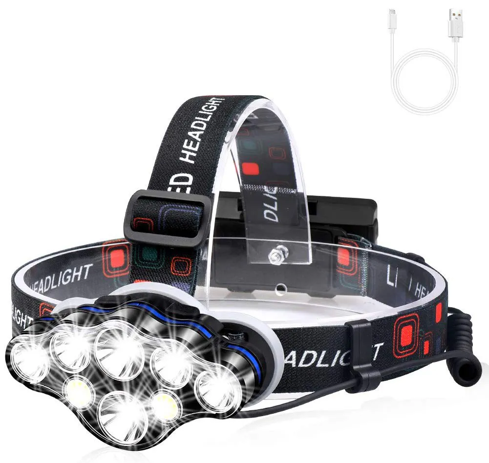 Hot Sales Factory Supply Lamp Head Adjustable 10W T6 Led Light Rechargeable headlamp led bike motorcycle headlight
