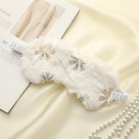 Masker Mata Beludru Blackout untuk Tidur, Ramah Kulit, Masker Mata Plush Blackout yang Dapat Disesuaikan