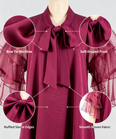 Gaun Kasual Musim Panas Wanita Terbaru Warna Solid Manis Bahan Spandex Voile Ukuran Besar Elegan dan Sederhana