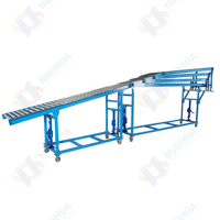 Convoyeur à rouleaux télescopique rétractable Convoyeur à flèche flexible avec rampe pour le déchargement des conteneurs Boîtes en carton