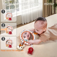 Ensemble de jouets sensoriels apaisants pour bébés Tumama, jouet en peluche adapté aux bébés, livre en tissu miroir, dinosaure, hochet suspendu, jouets pour bébés, mobile