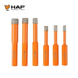 Emballage blister 6 pièces ensemble de forets à noyau de diamant brasés 5mm 6mm 6.5mm 8mm 10mm 12mm Kit de scie cloche à tige hexagonale - Product Image 2