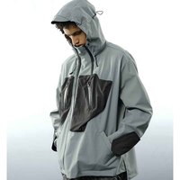 Veste à capuche double fermeture éclair pour homme, style mode personnalisé, coupe ample, hardshell, pour le printemps, les loisirs et les sports de plein air