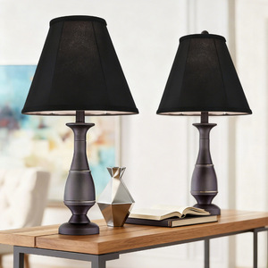 Abat-jour en tissu noir de 12 pouces, style contemporain fait main, installation facile, accessoire de lampe - Product Image 4