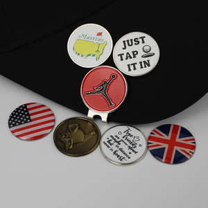 Marcadores de pelota de golf de acero inoxidable liso de gran tamaño personalizados de alta calidad, marcador de golf de fichas de póquer - Product Image 3