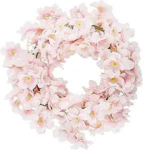 春のホームルーム結婚披露宴カワイイの装飾のためのGM人工桜フラワーガーランドぶら下げつる