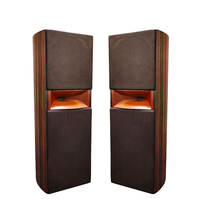 Enceinte colonne Hi-Fi YYTCG en placage de bois avec cabinet incurvé pour système stéréo home cinéma