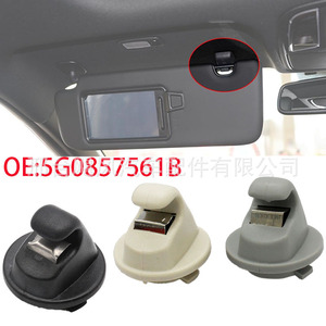 ตะขอแขวนบังแดดรถยนต์ Volkswagen รุ่น 5G0857561A สีเทา ทำจากพลาสติก สำหรับ Passat Tiguan Golf - Product Image 5