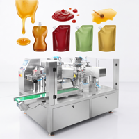 Machine de remplissage et de scellage automatique pour sachets préformés de sauce liquide, jus, ketchup, miel, pour Doypack à bec verseur