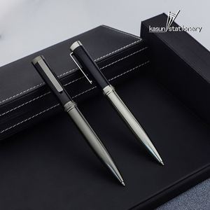 Bolígrafo de Metal Grabado Color Negro Metálico de Alta Gama para Negocios, Bolígrafo de Alta Calidad Personalizado con Baño de Oro Rosa, Regalos - Product Image 1