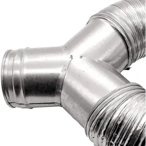 Conduit et raccords ronds en plastique, pièces, pour extracteur de ventilateur, connecteur, pièce en Y