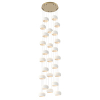 Lustre LED suspendu moderne nordique en laiton avec abat-jour en céramique empilable, hauteur réglable, intensité variable, pour chambre
