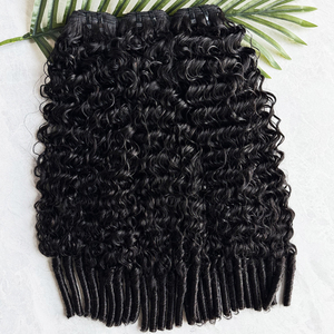 Eurasian 100% Remy <b>Human</b> Hair Bundles Natural Black Color Raw Burmese Spiral Curly Hair with Cuticle Aligned for <b>Wigs</b> - Product Image 1
