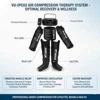 Système de compression d'air à 4 chambres de qualité médicale VU, bottes professionnelles IPC pour le soulagement du lymphœdème et la santé vasculaire