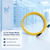 Kabel Patch Cord Serat Optik Aktif LC/UPC ke FC/UPC SM dengan Warna Jaket Kustom ODM untuk Fronthaul Stasiun Basis 5G 1m-100m