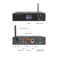Amplificateur audio Hifi Wifi BT 2 x 100W, amplificateur de puissance stéréo multiroom Airplay avec RCA, récepteurs et amplificateurs optiques