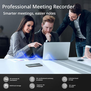 แอปแปลภาษาอัจฉริยะพร้อมบันทึกเสียง ควบคุมผ่านแอป แปลเสียงแบบเรียลไทม์ สรุปผลด้วย AI แปลภาษาอัตโนมัติ อุปกรณ์แม่เหล็ก ขายส่ง B2B - Product Image 3