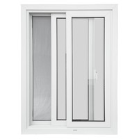 Ventanas de vinilo PVC UPVC personalizadas de fábrica, ventanas de vidrio plástico, habitaciones interiores, ventanas correderas dobles insonorizadas UPVC