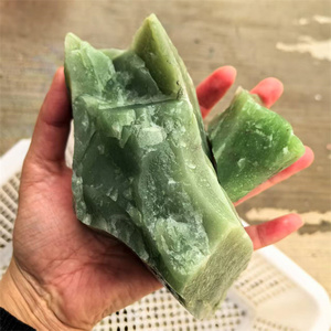 Bán buôn kích thước lớn nguyên tinh thể thô Healing Stones Natur màu xanh lá cây Nephrite Ngọc thô đá lớn đá quý cho trang trí nội thất - Product Image 3