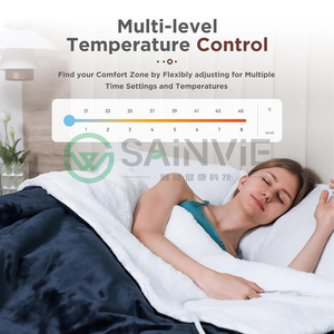 2025 חדש למכירה שמיכה חשמלית שלמה חימום מהיר, flannel חם ונוחות שרפה לחורף 60 x70in - Product Image 4