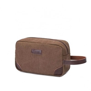 Sac de toilette de voyage pour homme grande capacité en toile, certifié BSCI, idéal pour le rasage - Product Image 3