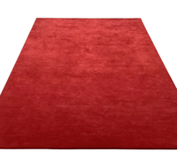 Roter Design-Wohnzimmerteppich Große Größe Schlichter Stil Klassischer Handgeknüpfter Wollteppich