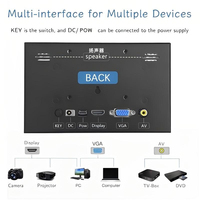 Pantalla LCD de 7 Pulgadas con Múltiples Interfaces, 1024x600 HD-MI VGA/AV, Pantalla Multimedia para Publicidad