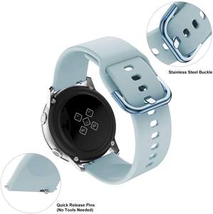 Correas de reloj de liberación rápida de 20mm y 22mm, compatibles con <span class=keywords><strong>Samsung</strong></span> <span class=keywords><strong>Galaxy</strong></span> <span class=keywords><strong>Watch3</strong></span>, bandas de 41mm y 45mm, reemplazo de silicona para reloj <span class=keywords><strong>Galaxy</strong></span> - Product Image 5