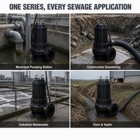 Pompe à eaux usées submersible en acier inoxydable 220V/380V anti-colmatage pour drainage des fosses septiques résidentielles CE