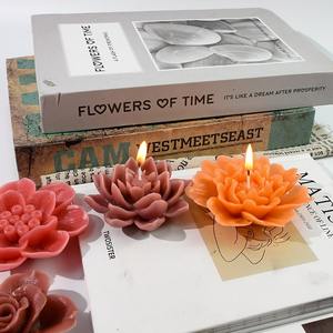 Uma variedade de forma flor decoração do bolo cozimento molde rosa chocolate molde diy perfumada vela decoração - Product Image 4