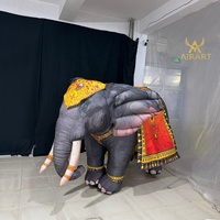 Costume d'éléphant gonflable pour scène de cirque commerciale