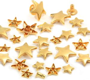 YORANYO Kit de Remaches de Cuero de Tamaños Variados para Adornos de Estrellas, Tela, Color Dorado, Manualidades, Reparación y Decoración de Chaquetas, Zapatos y Bolsos - Product Image 4