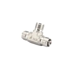 T- Type 3 Way Thread Connector Encaixes De Tubulação Rosca Macho De Aço Inoxidável