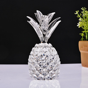 Crystal Pineapple <b>Ornament</b> Transparent Cut Glass Home Decoration Entryway Cabinet Decor Auspicious Gift - Product Image 2