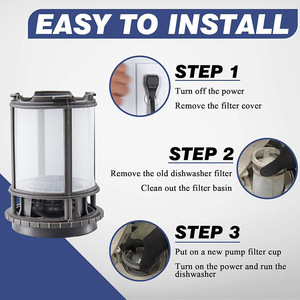 Adaptateur de filtre de pompe pour lave-vaisselle, pour Whirlpool Kenmore W10872845, séparation tubulaire de l'huile et de l'eau, en plastique - Product Image 5